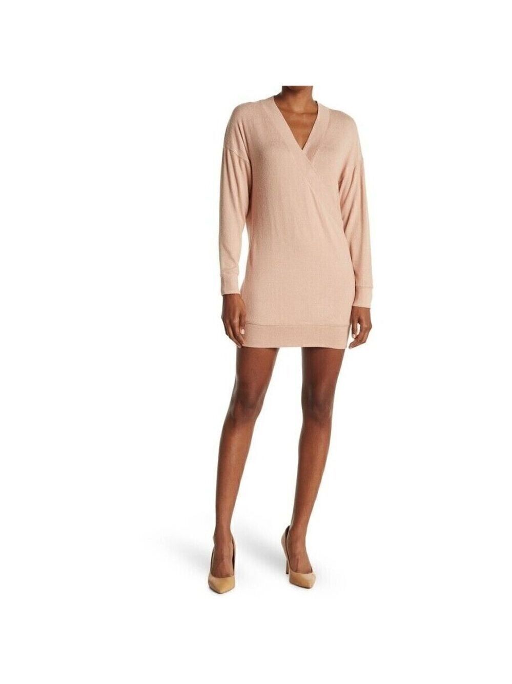 SOCIALITE Women Long Sleeve Cross Front Sweater Dress BNWOT Small Long Sleeve